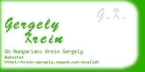 gergely krein business card